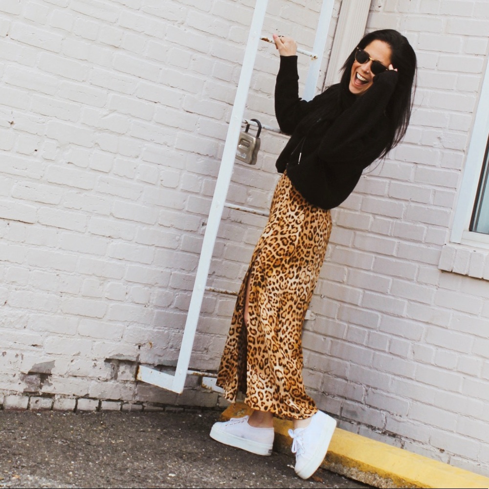 Zara Cheetah Print Skirt Maxi Skirt